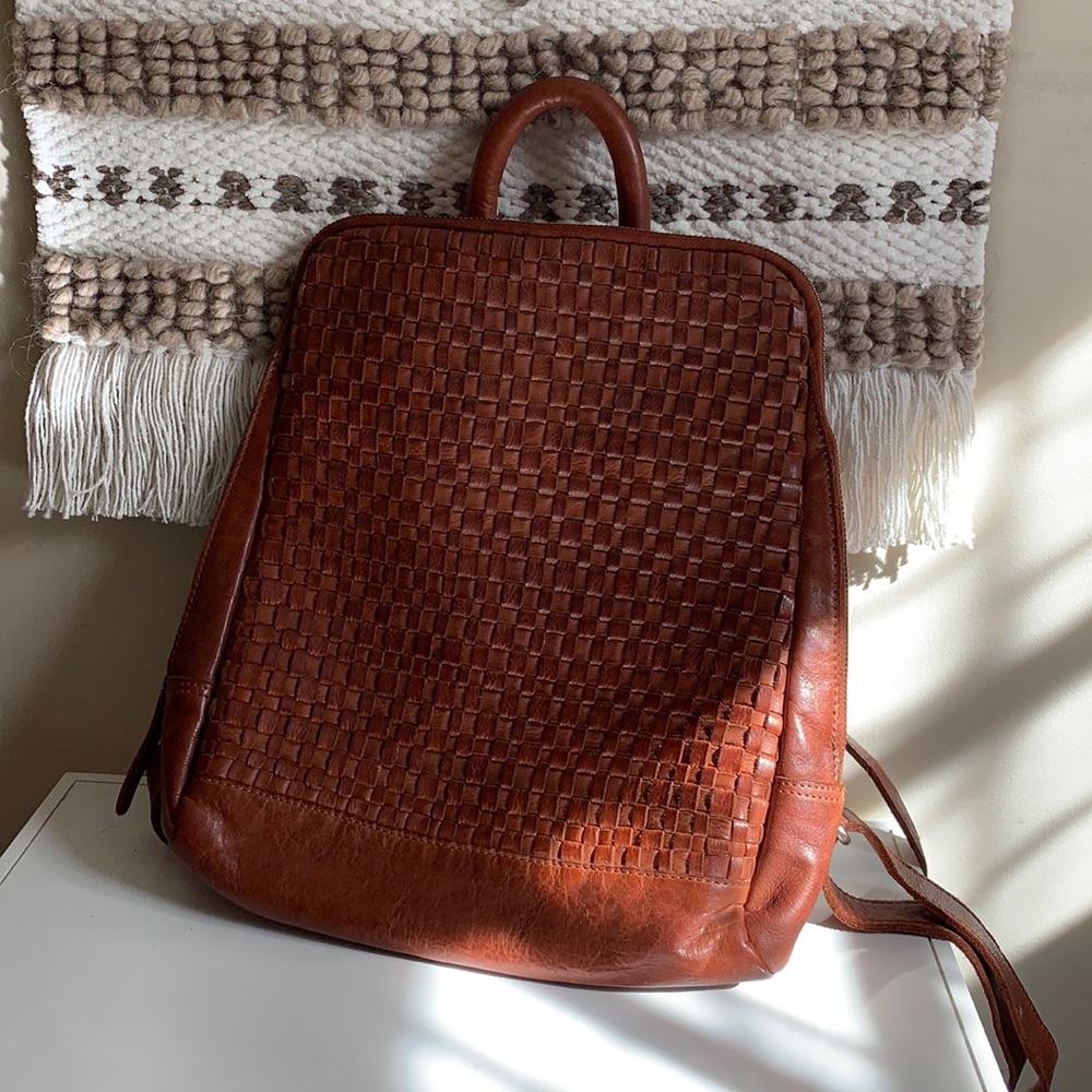 Vilenca Holland Woven Leather Backpack
